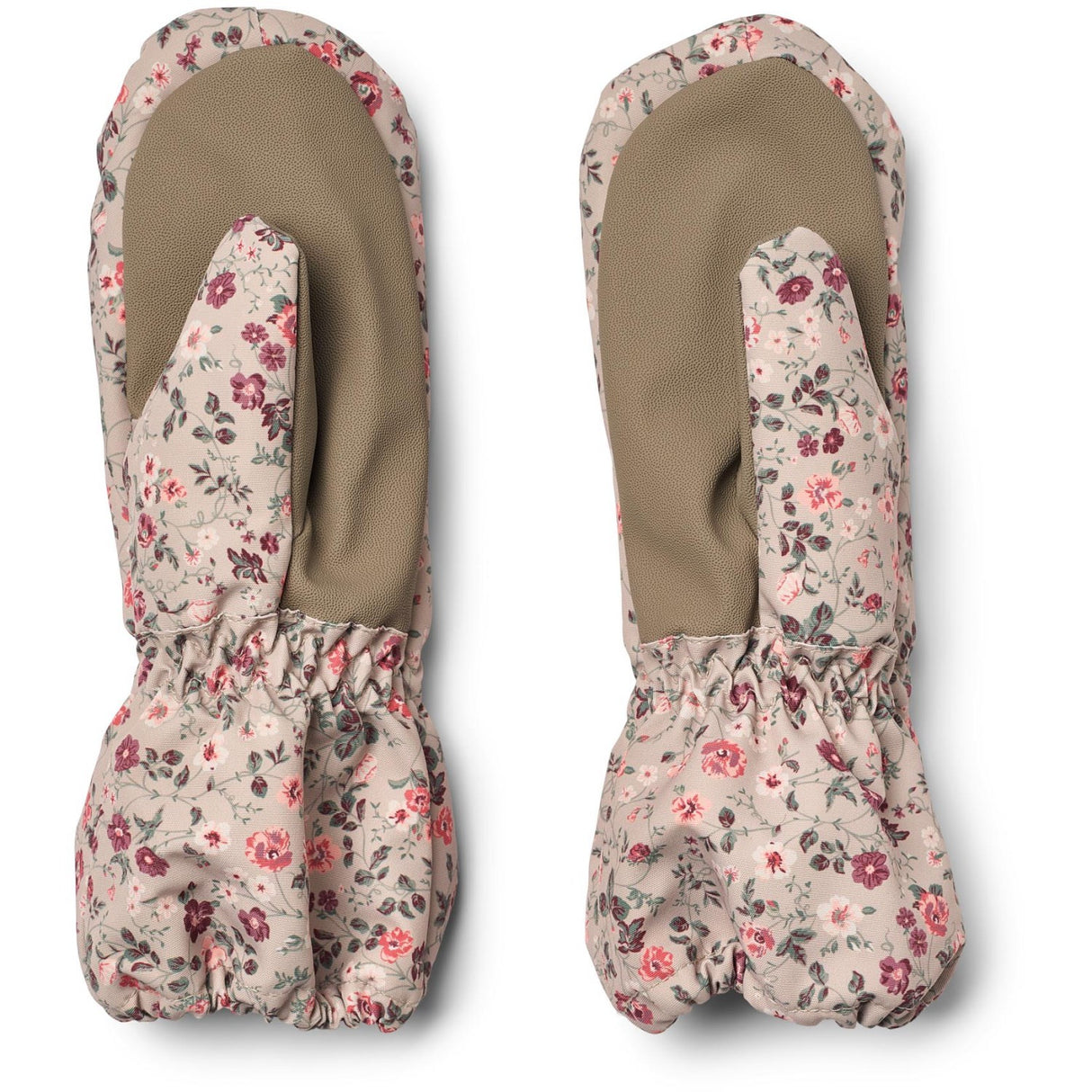 Wheat Grey Moon Flowers Mittens Monta