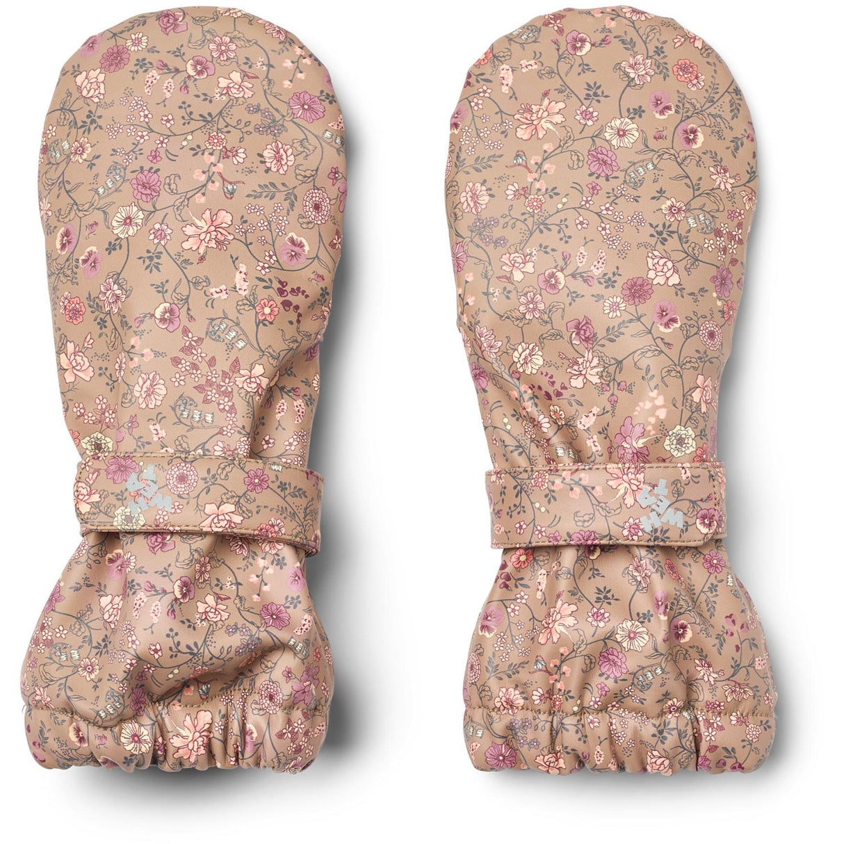 Wheat Portabella Flowers Rain Mittens Rily