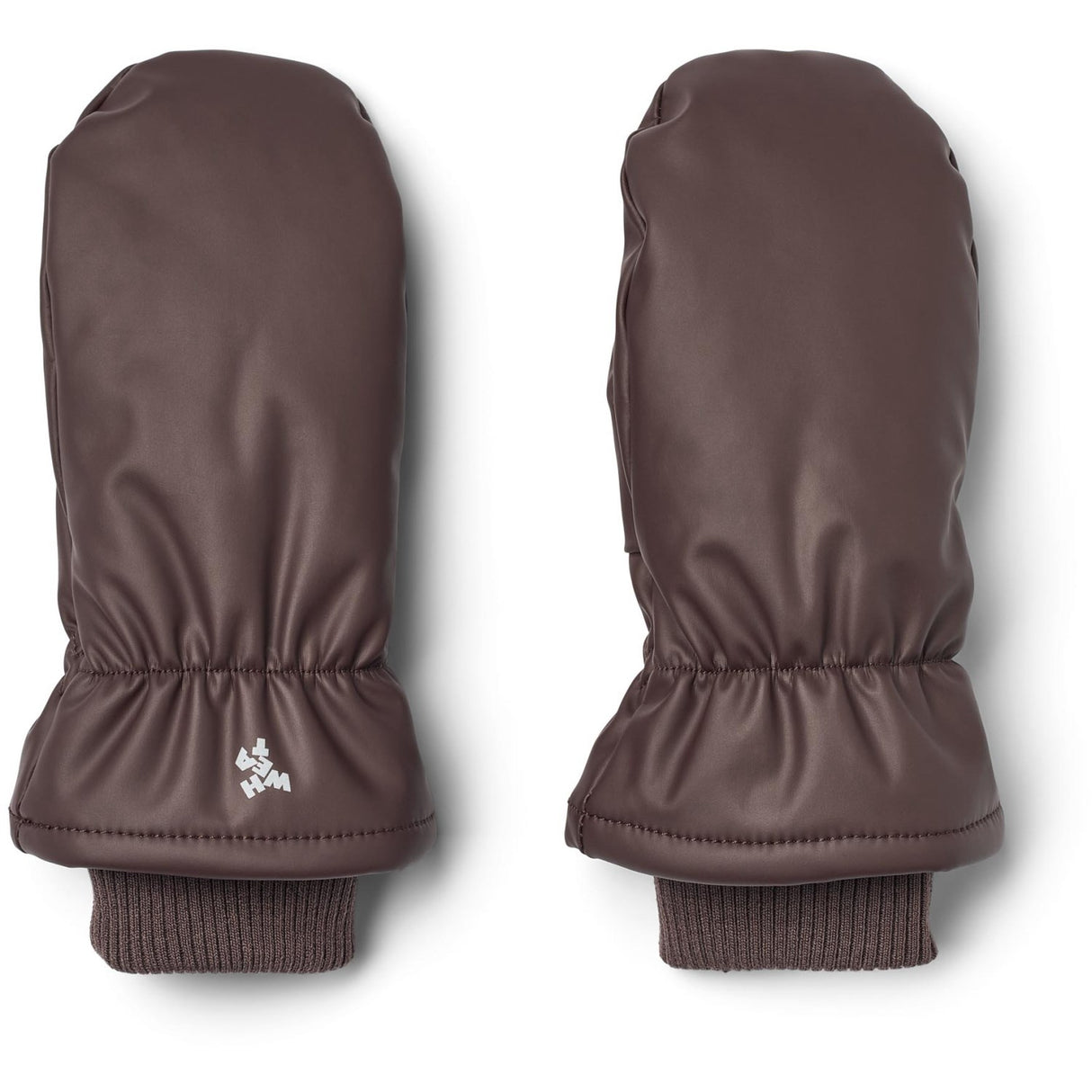 Wheat Chocolate Plum Winter Mittens Stormy