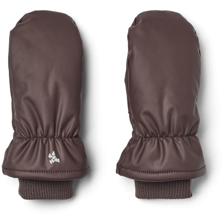 Wheat Chocolate Plum Winter Mittens Stormy