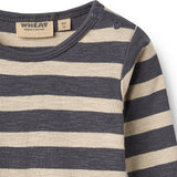 Wheat Greyblue Stripe Body L/S Freddie