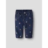 Name It Dark Blue Denim Embroided Nbfrose Mom R Emb Jeans 5321-Yb H