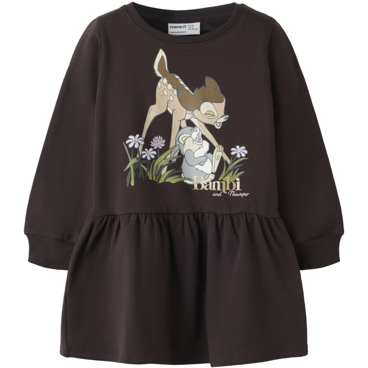 Name It Chocolate Plum Nmfnora Bambi Swe Dress Bru Wdi