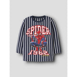 Name It Navy Blazer Nmmonce Spider Ls Nreg Top Mar