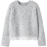 Name It Light Grey Melange Nkfsacha Ls Loose Knit