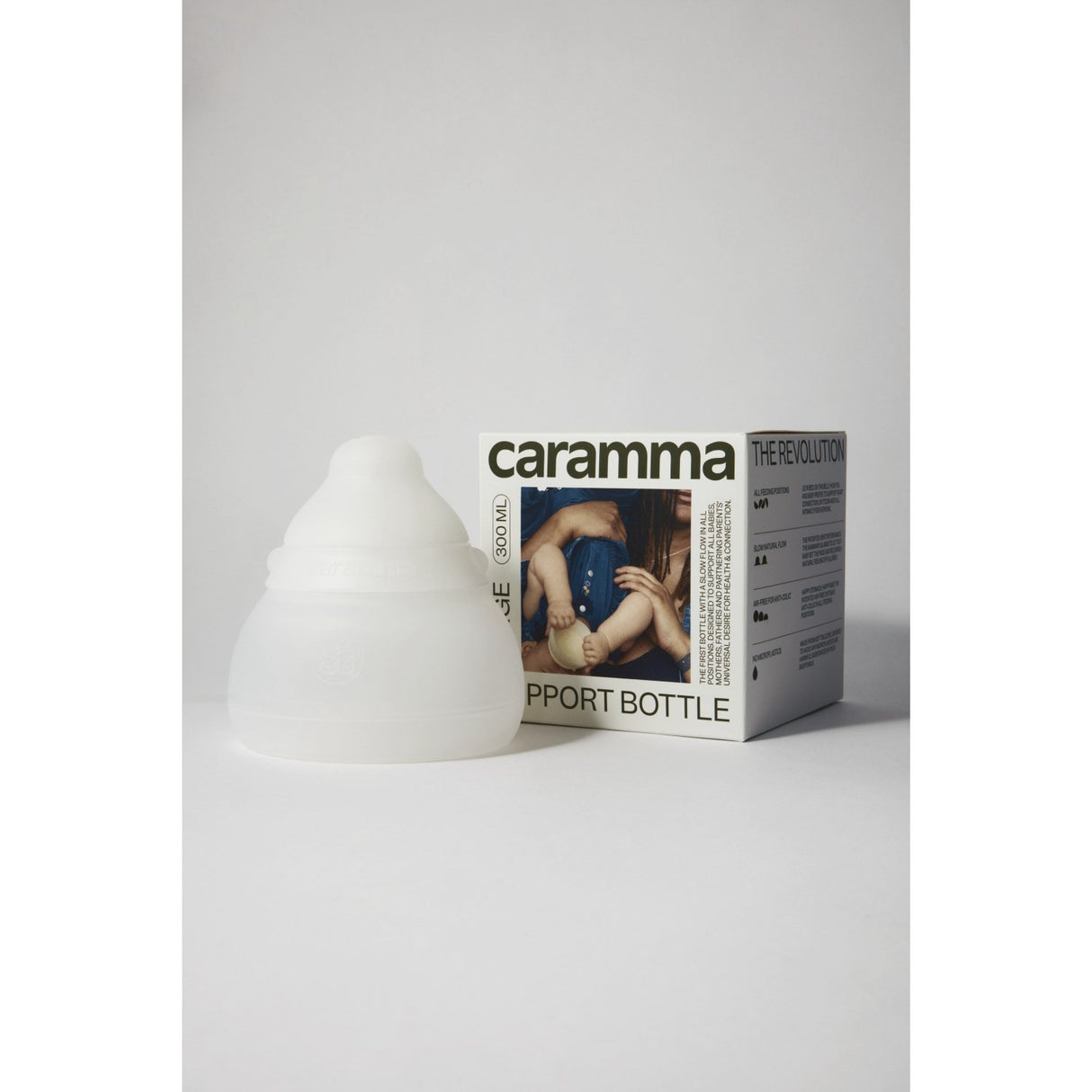 Caramma Nautral Pure Silicone Support Bottle Large