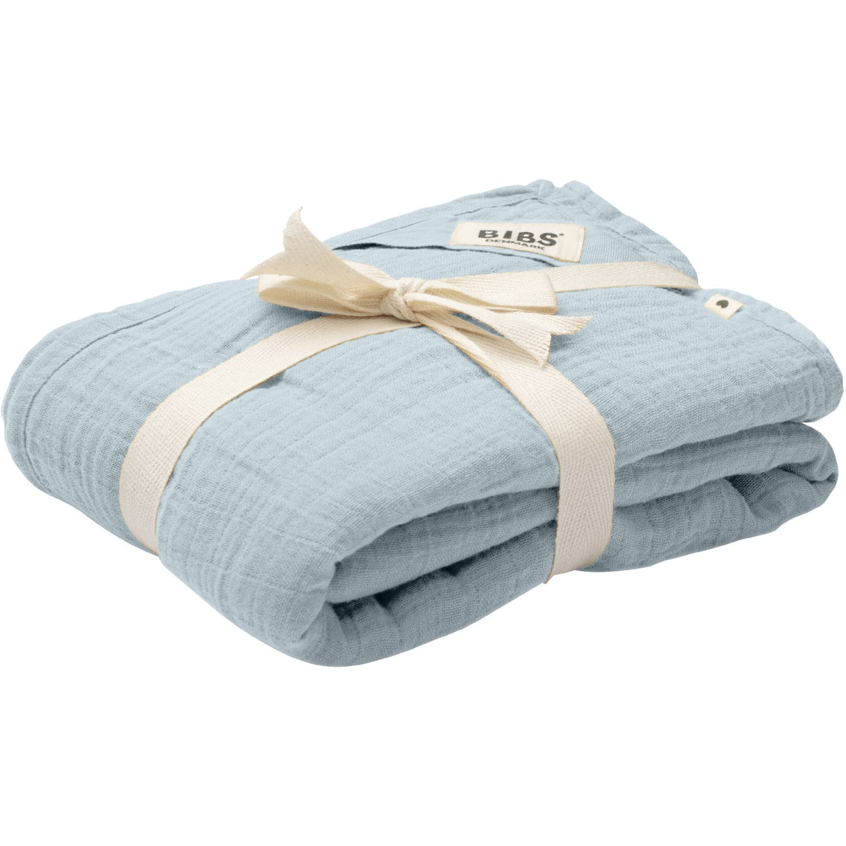 Bibs Baby Blue Muslin Swaddle
