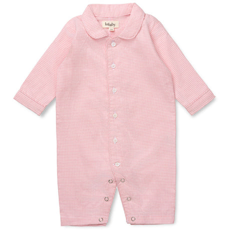 Lalaby Tiny Check Pink Classic Pj Suit