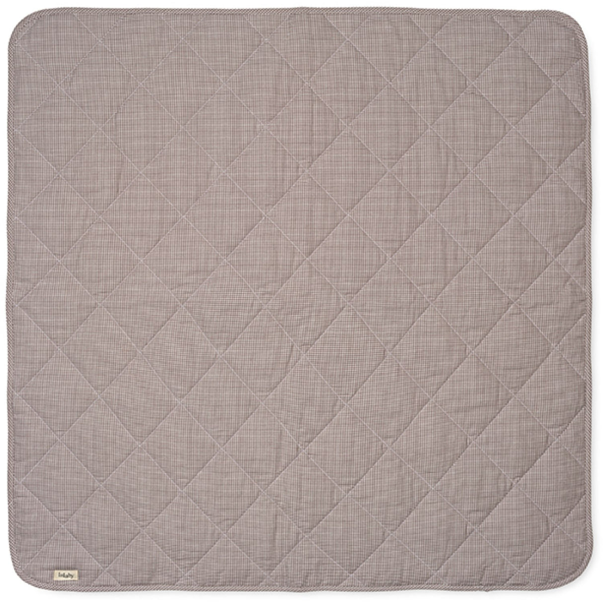 Lalaby Tiny Check Brown Quilted Baby Blanket