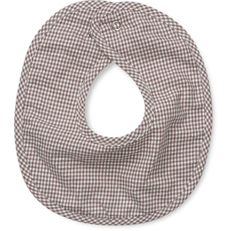 Lalaby Tiny Check Brown Classic Bib