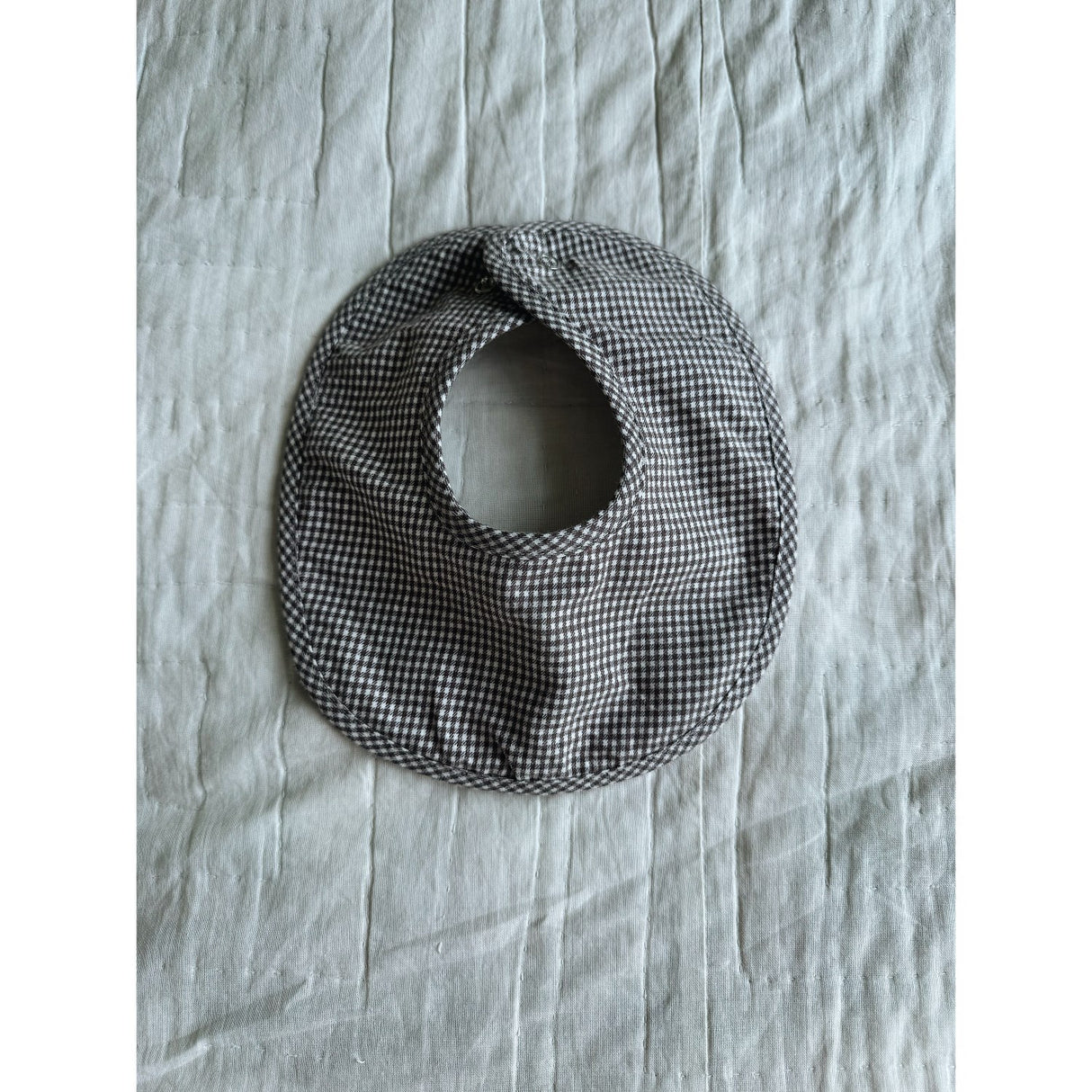 Lalaby Tiny Check Brown Classic Bib