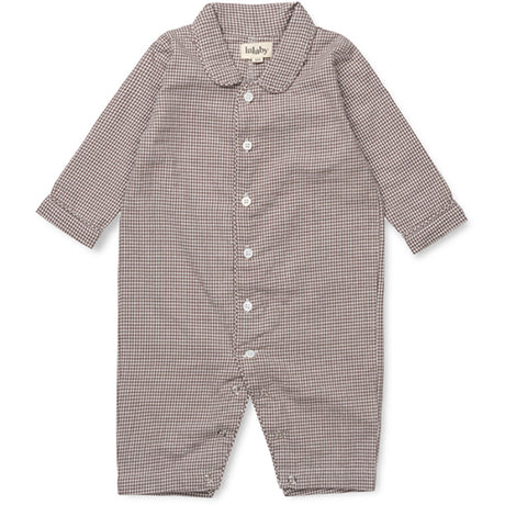 Lalaby Tiny Check Brown Classic Pj Suit