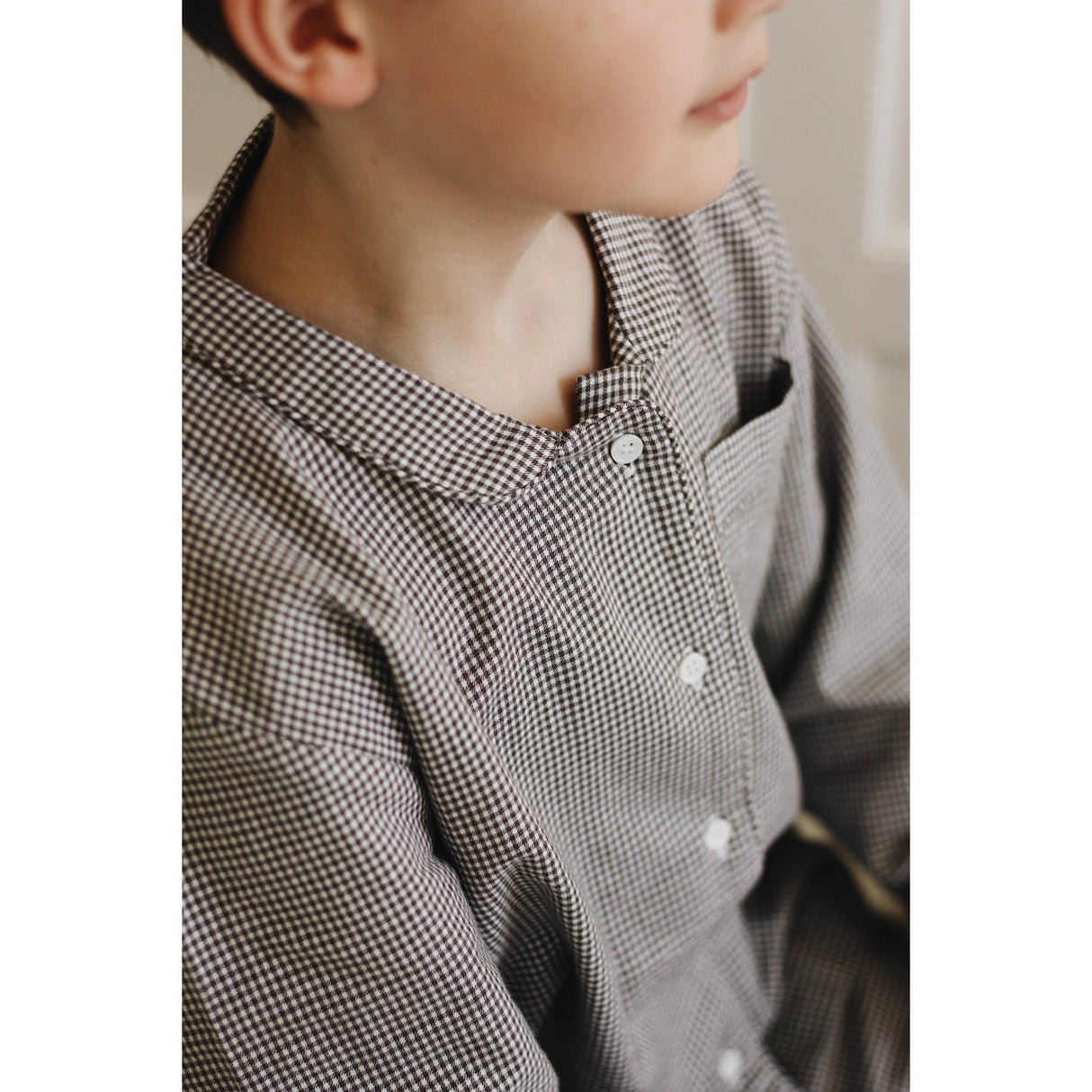 Lalaby Tiny Check Brown Classic Pyjamas