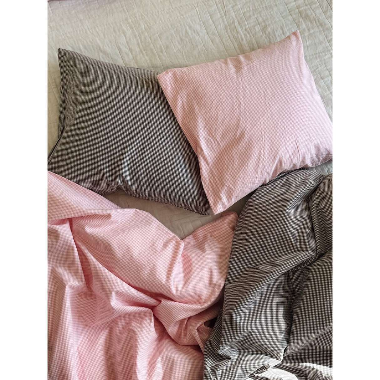 Lalaby Tiny Check Brown Classic Baby Bedding