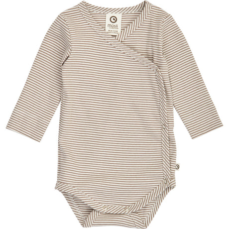 Müsli Balsam Cream/ Walnut Mini Stripe Rib L/S Body