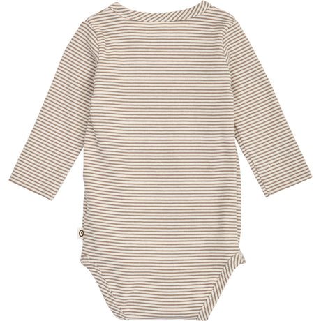 Müsli Balsam Cream/ Walnut Mini Stripe Rib L/S Body