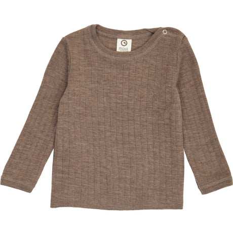 Müsli Walnut Melange Woolly Rib L/S T