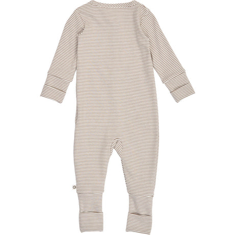 Müsli Balsam Cream/ Walnut Mini Stripe Rib Bodysuit