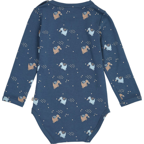 Müsli Navy/ Soft Blue/ Walnut Storybook L/S Body