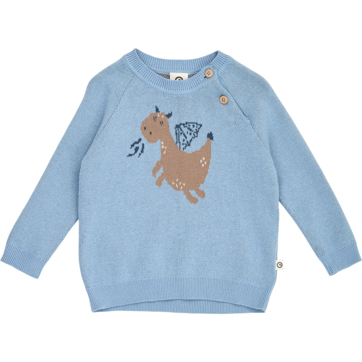 Müsli Soft Blue Storybook Knit Jacquard Sweater Baby