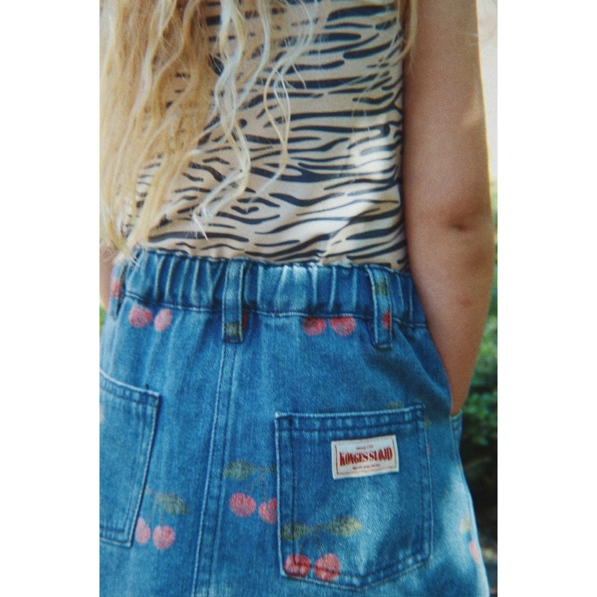 Konges Sløjd Ma Grande Cerise Denim Magot Printed Skirt Gots