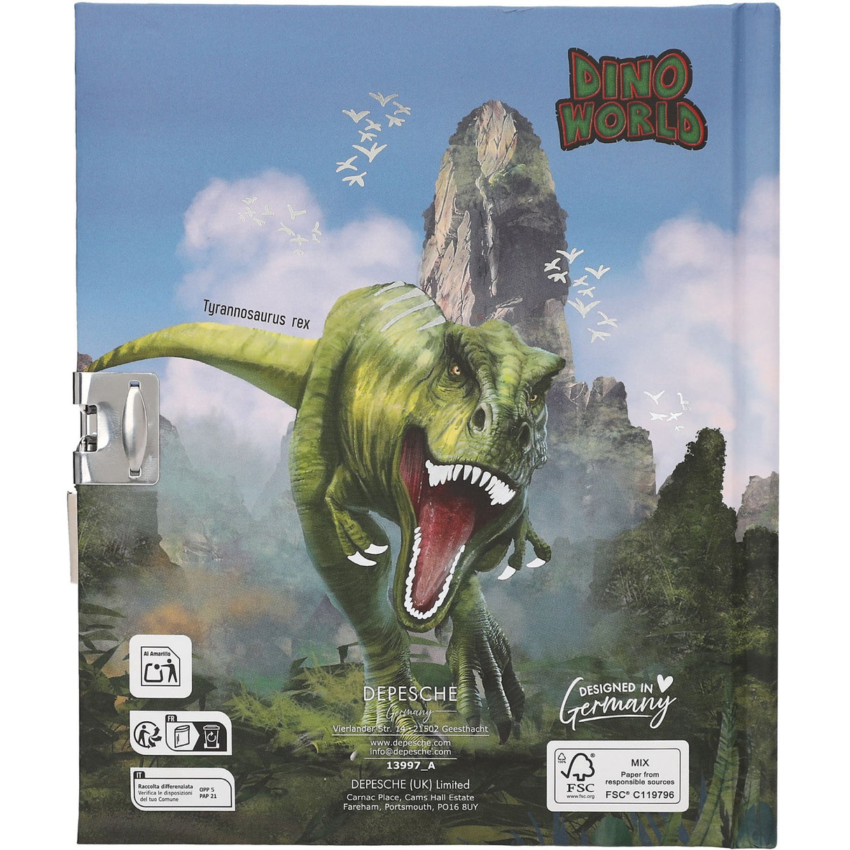 Dino World Diary With Padlock