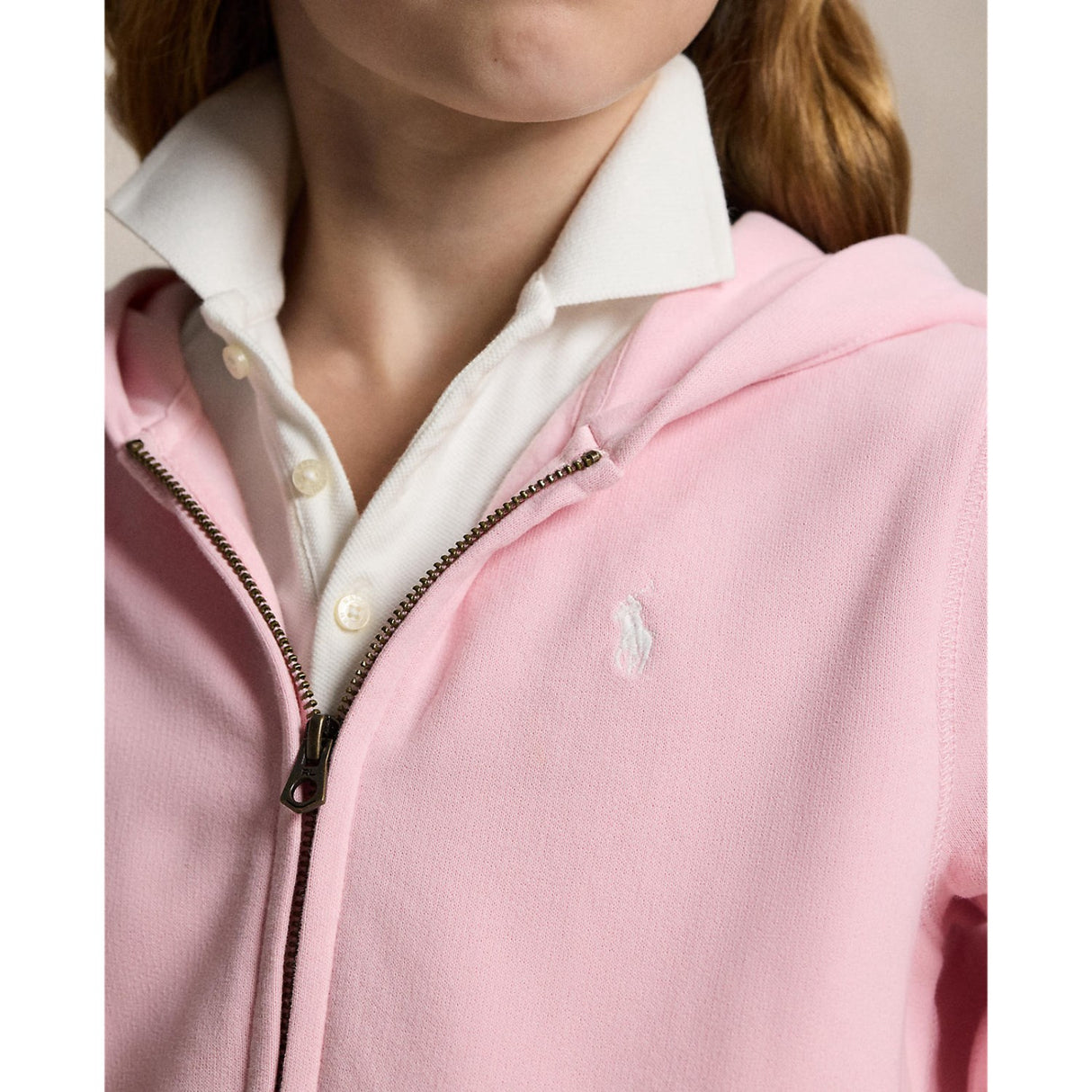 Polo Ralph Lauren Hint Of Pink Full Zip Hoodie