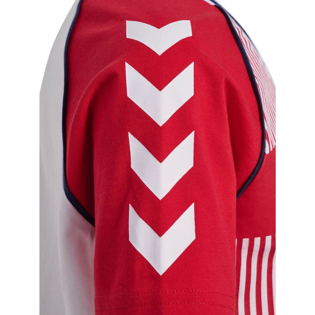 Hummel Tango Red Jr Reg Dbu Stripy T-Shirt S/S
