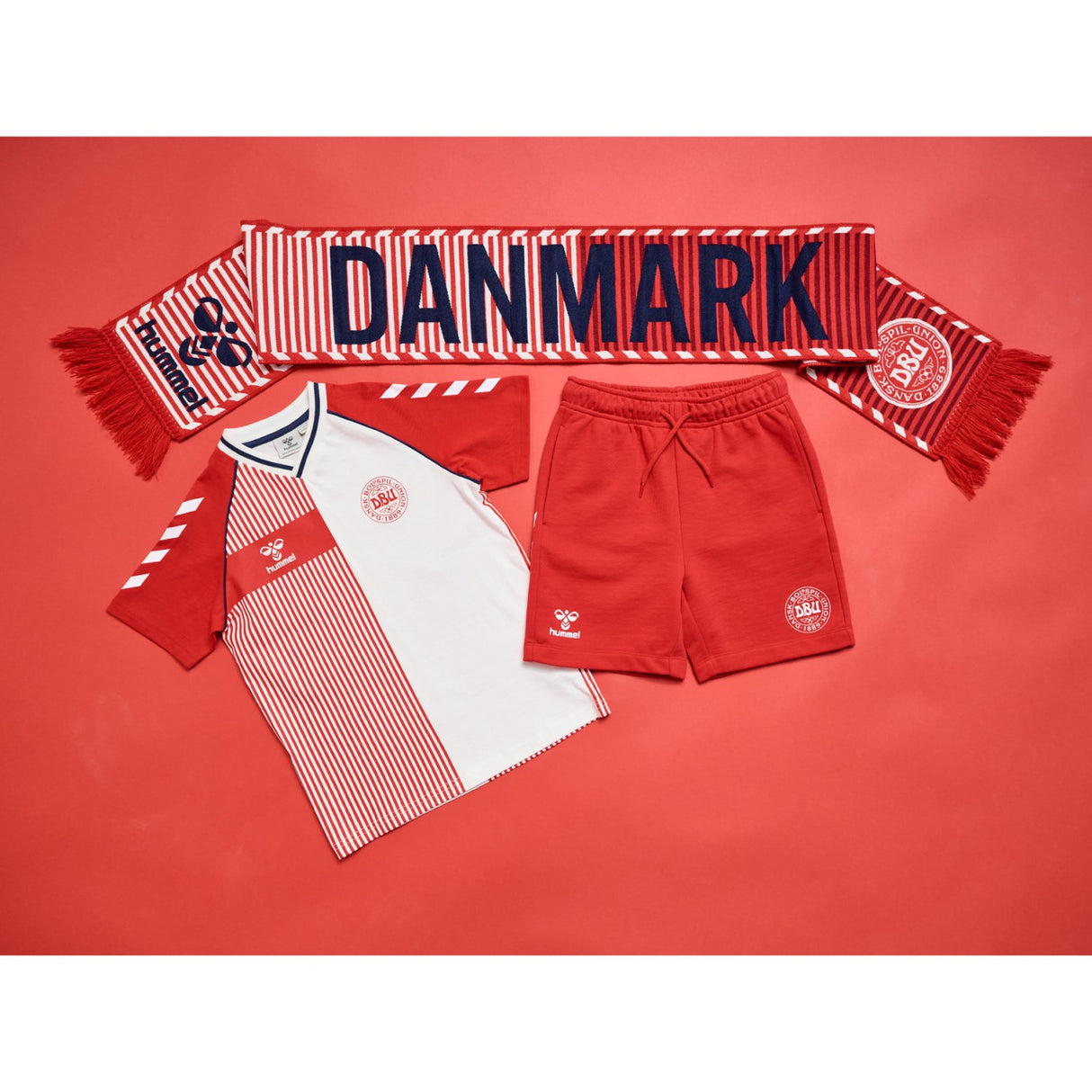 Hummel Tango Red Jr Reg Dbu Stripy T-Shirt S/S