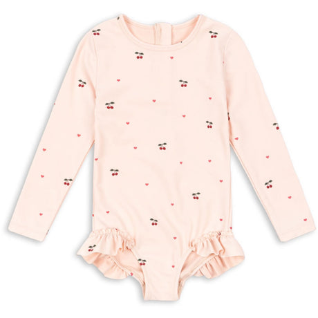 Konges Sløjd Cherry Coeur Rose Merle Ls Swimsuit Grs