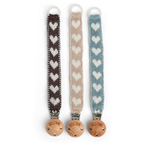 Smallstuff Light Blue Hearts Pacifier String
