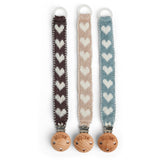 Smallstuff Brown Hearts Pacifier String