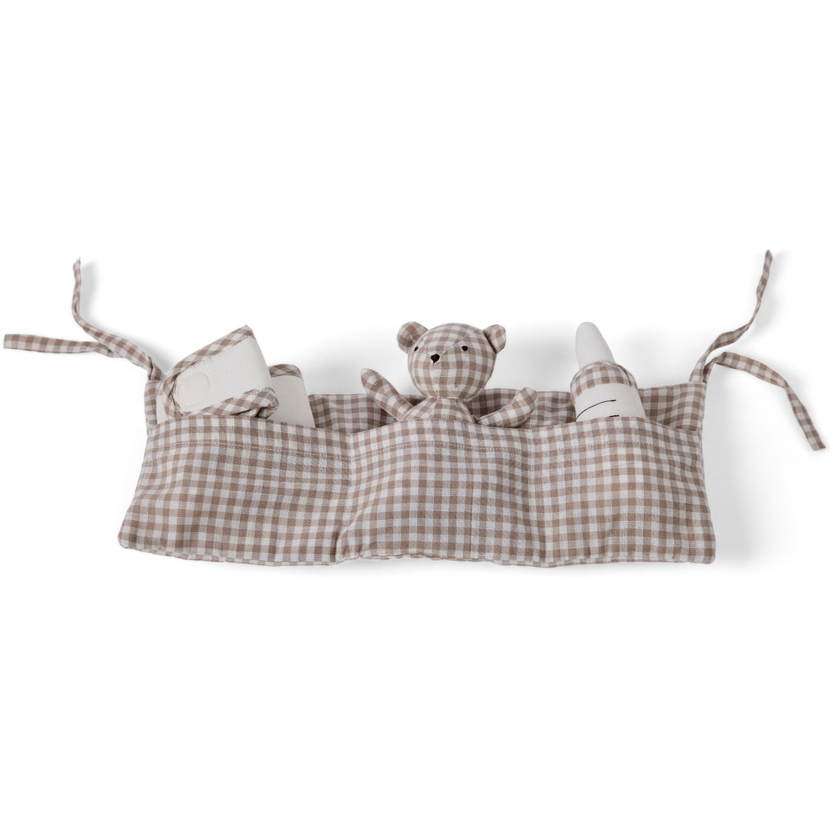 Smallstuff Delicate Nature Gingham Storage With Accessories For Doll Bed