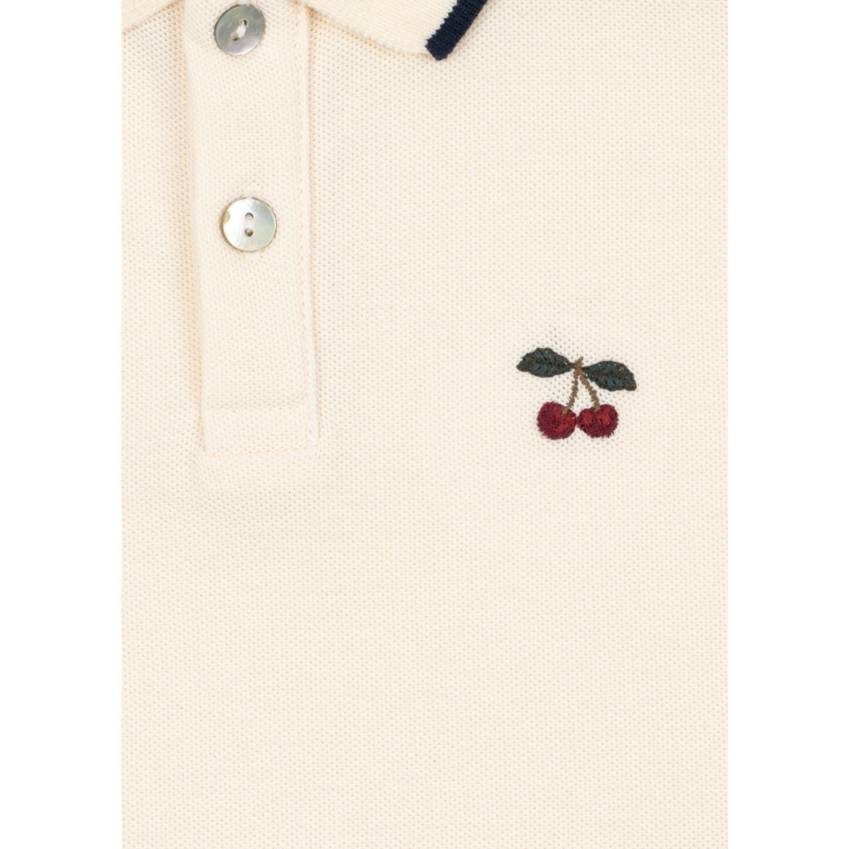 Konges Sløjd Antique White Florita Polo Shirt Ocs