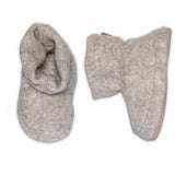 MELTON Beige Melange Wolly Textile Slippers