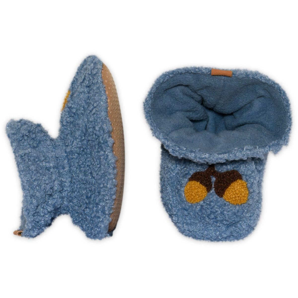 MELTON Dusty Blue Acorn Textile Slippers