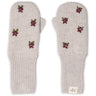 Mp Danmark Beige Melange Helsinki Floral Mittens