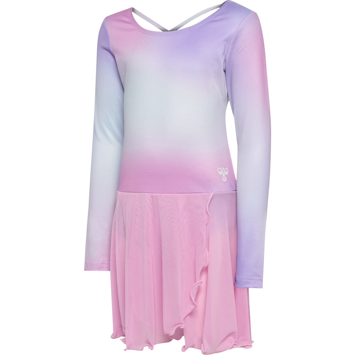 Hummel Pastel Lavender Jr Gradient Skirty Gymsuit L/S