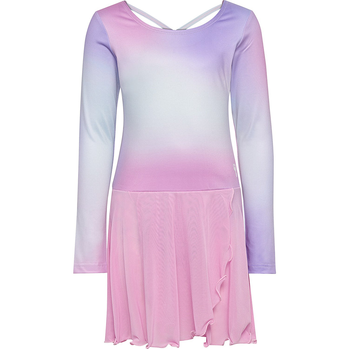 Hummel Pastel Lavender Jr Gradient Skirty Gymsuit L/S