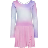 Hummel Pastel Lavender Jr Gradient Skirty Gymsuit L/S