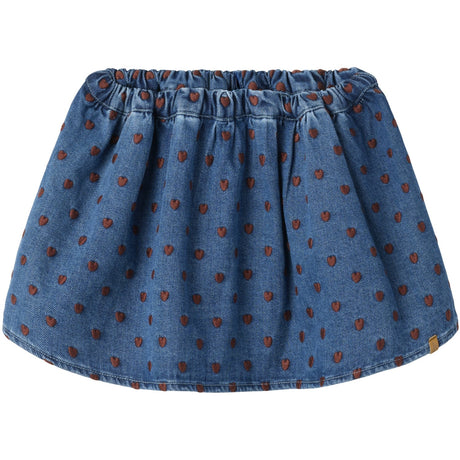 Lil'Atelier Dark Blue Denim Nmfliva Dnm Skirt 2001-Se Lil