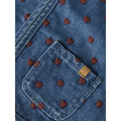 Lil'Atelier Dark Blue Denim Hearts Nmfliva Loose Dnm Vest 2001-Se Lil
