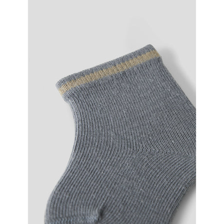 Lil'Atelier Sleet Twill Nbmelove Fir Stripe Socks Lil