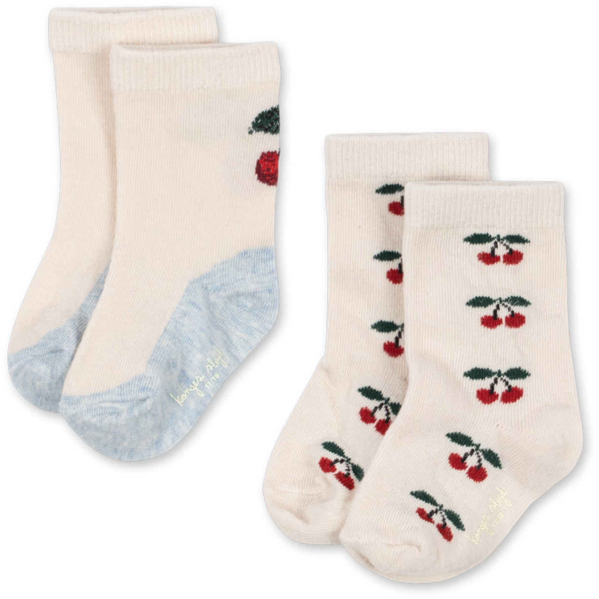 Konges Sløjd Cherry Mix 2 Pack Jacquard Cherry Socks