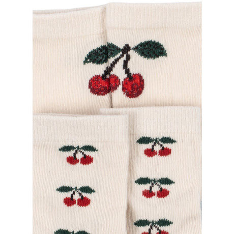 Konges Sløjd Cherry Mix 2 Pack Jacquard Cherry Socks