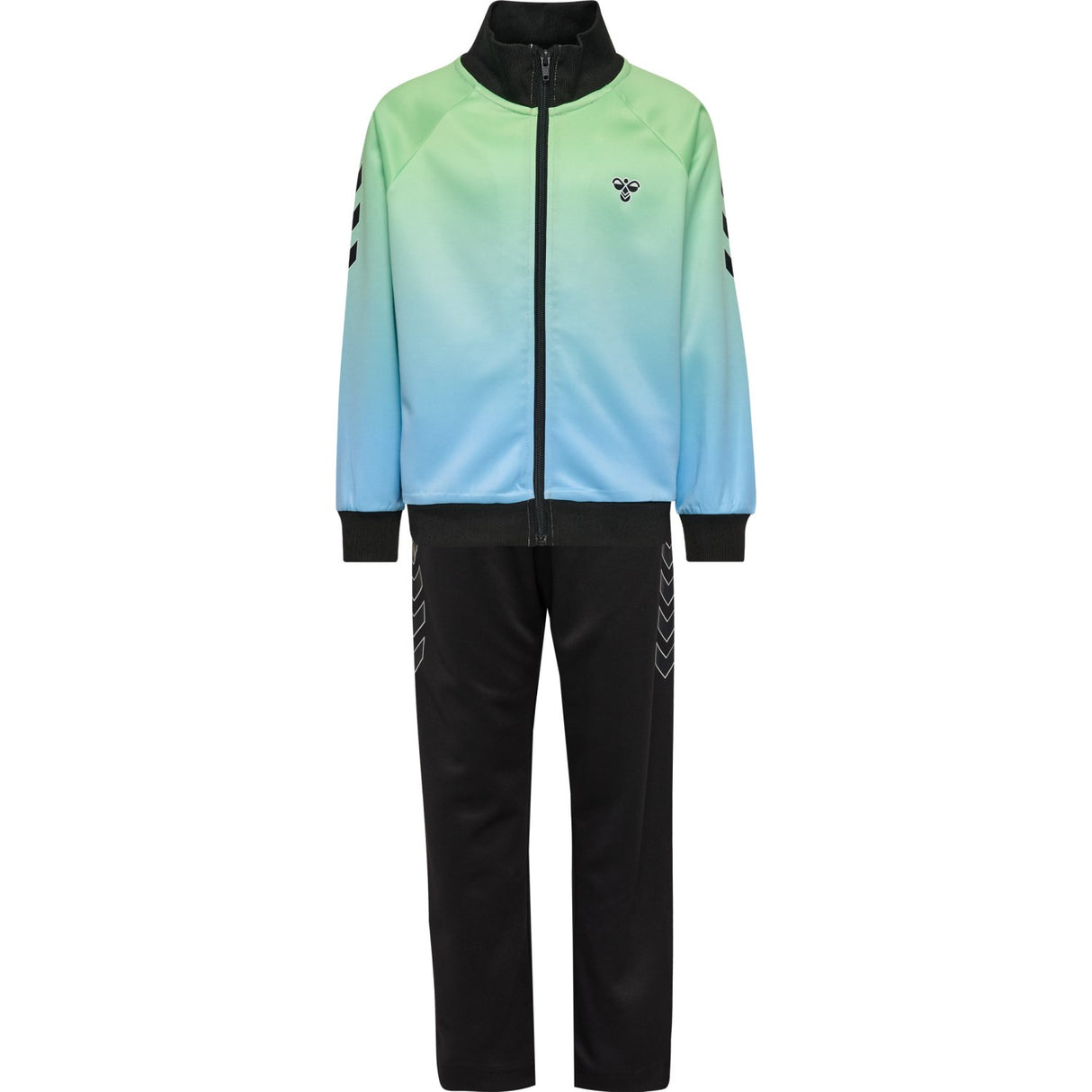 Hummel Shadow Lime/Black Jr Gradient Track Suit