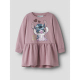 Name It Lilas Nmfansa Stitch Swe Dress Bru Wdi