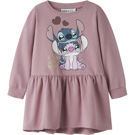 Name It Lilas Nmfansa Stitch Swe Dress Bru Wdi
