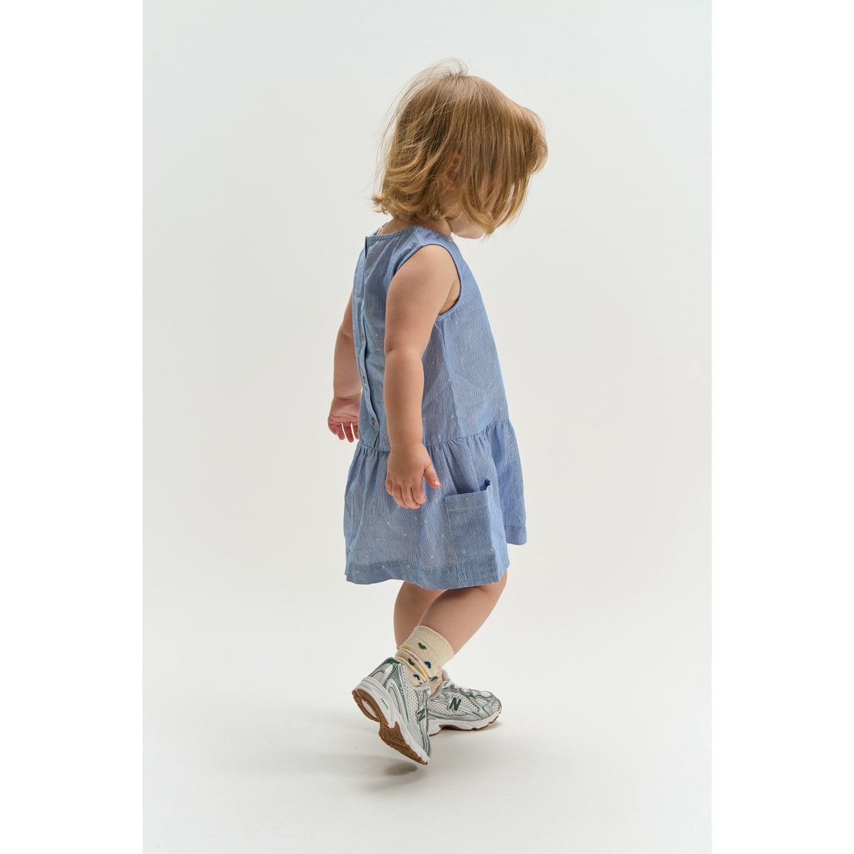 THE NEW Siblings Forever Blue Striped Tnstthea S_L Dress