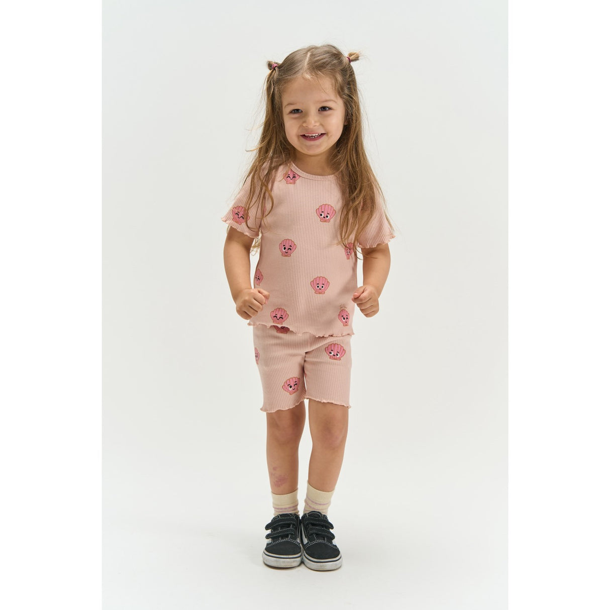 THE NEW Siblings Peach Whip Aop Tnsttinker Tight Rib Shorts